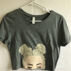 Tana Mongeau Merch cropped space buns crop top